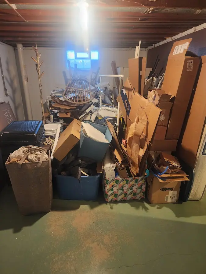 Roll-off dumpster container at job site for 4 Yard Dumpster Rental in Alcoa